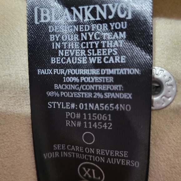 NWT Blank NYC Oversized Sherpa Fleece Teddy Jacket in Cream/Ivory, Size XL. - Picture 13 of 14